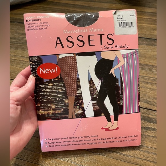 SPANX Assets Marvelous Mama Lucky Leggings Brown Maternity Ankle Length Sz 3 - Picture 2 of 4
